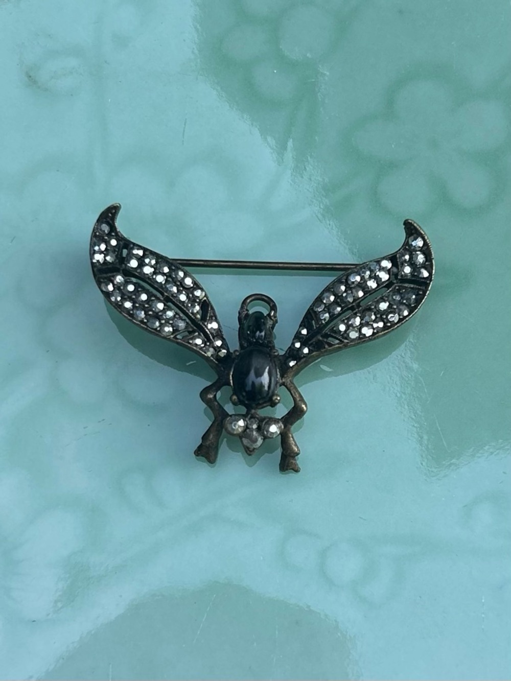 Vintage Fly Insect Brooch Pin